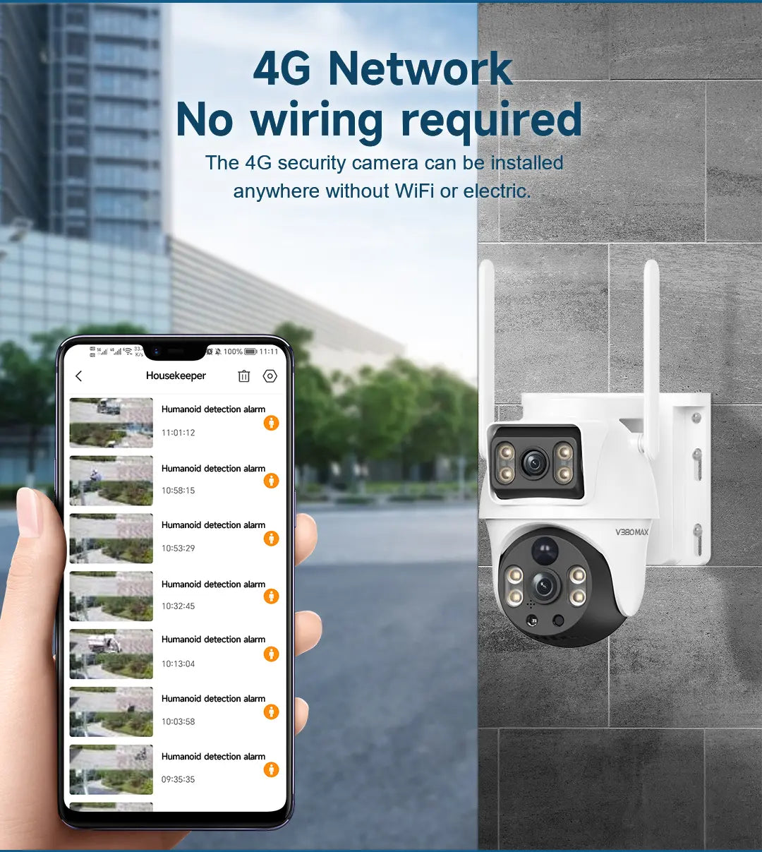 Revolutionary Dual Lens Solar 4G PTZ Security Camera - Unmatched Outdoor Protection with AI Human Detection and 24/7 Monitoring