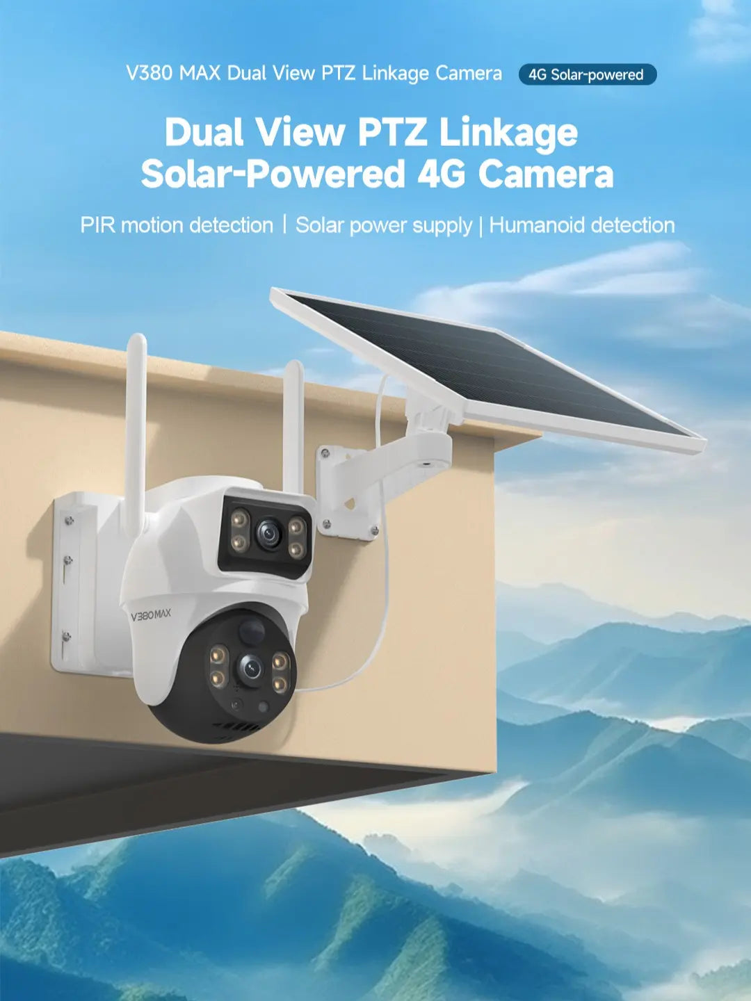 Revolutionary Dual Lens Solar 4G PTZ Security Camera - Unmatched Outdoor Protection with AI Human Detection and 24/7 Monitoring